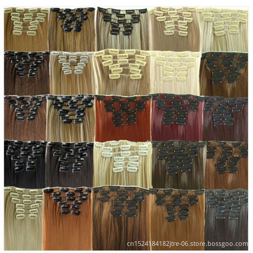 synthetic clip hair 8pcs per set